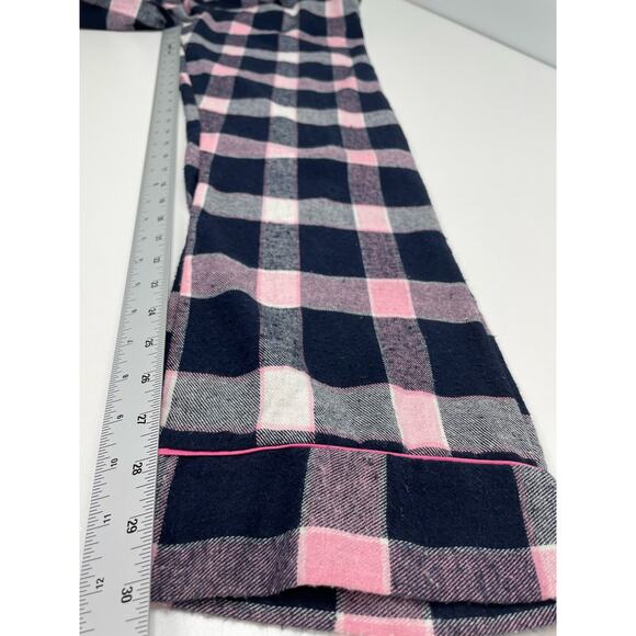 Lot 2 Bottoms Out Gal Pull On Drawstring Waist Flannel Sleep Pants Plaid Women L - Picture 9 of 16